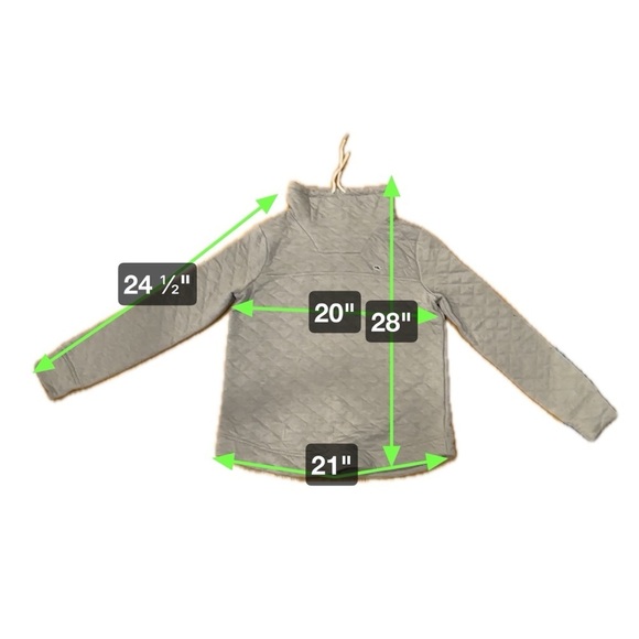 Vineyard Vines Polyester/Cotton Cowl Neck Quilted Pullover (Women's Small) Gray - Picture 4 of 4